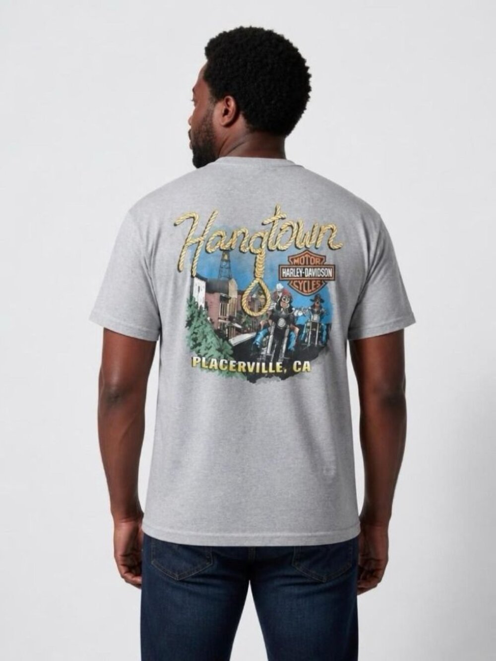 Harley-Davidson Placerville CA Hangtown Graphic T-Shirt XL Gray 100% Cotton - Picture 2 of 5